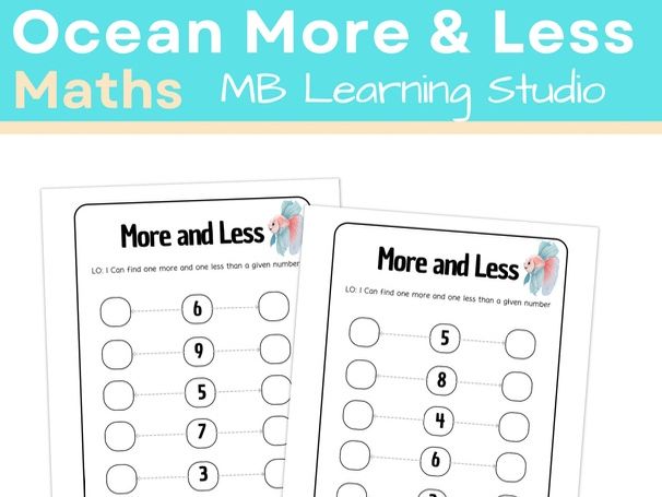 Ocean More and Less – EYFS / KS1 / Kindergarten-Grade 2