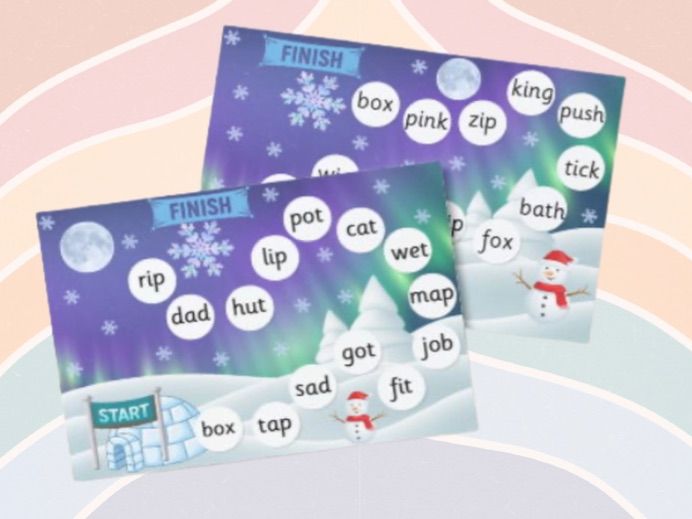 Winter Roll & Read (Phonics CVC)
