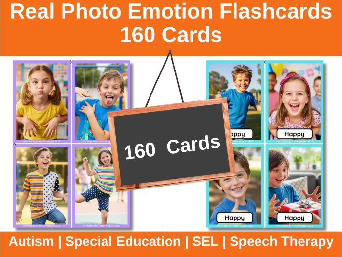 Emotions and Feelings Flashcards with Real Photos | Autism | SEN | Speech Therapy | SEL