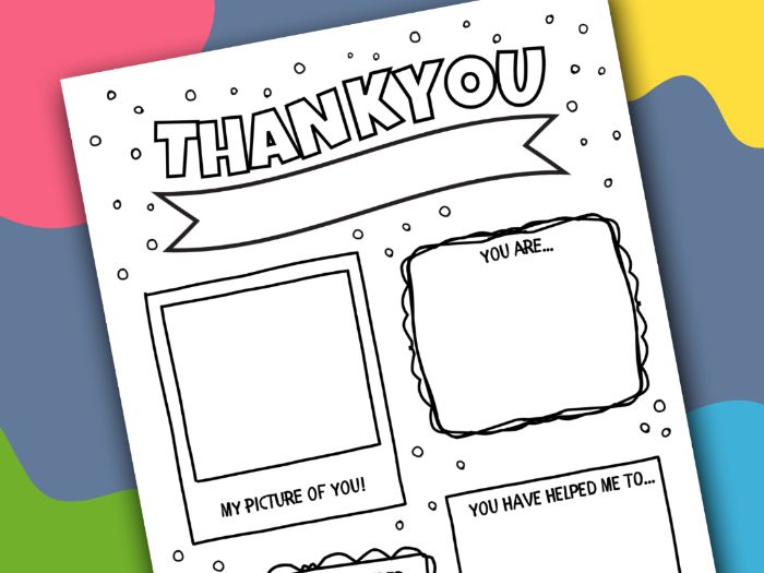 Thank You Teacher Worksheet / Poster