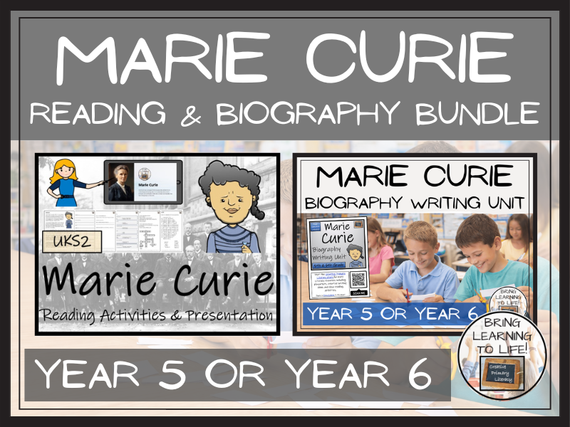 Marie Curie Reading Comprehension and Biography Bundle | UKS2