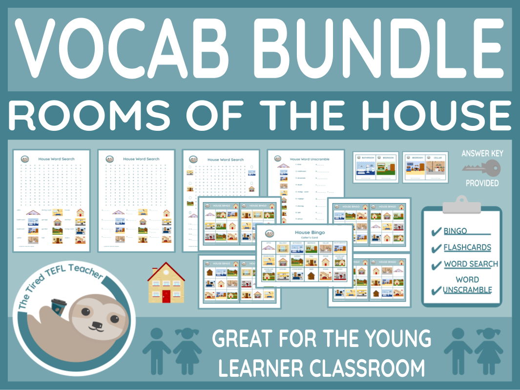 ESL Rooms of the House Vocabulary Bundle