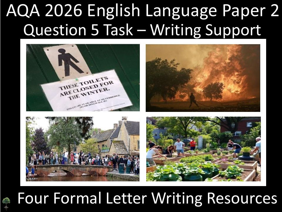 Question 5: AQA 2026 English Language Paper 2 | Four Formal Letter Writing Resources