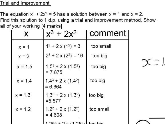 Trial and Improvement lesson and video