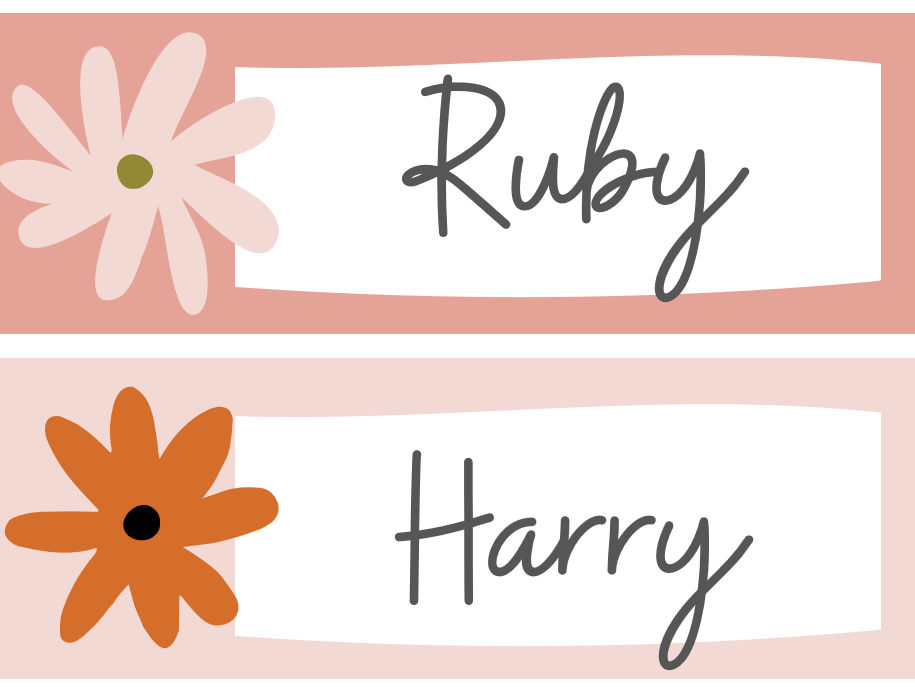 Boho Pastel Name Labels | Editable Classroom Name Tags | PowerPoint Resource