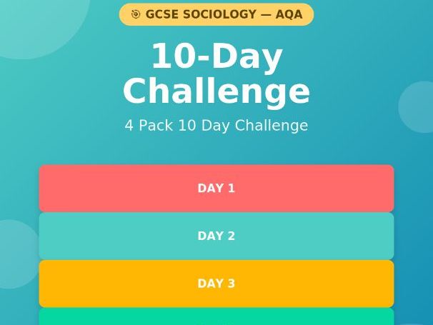 GCSE Sociology -10 Day Challenge