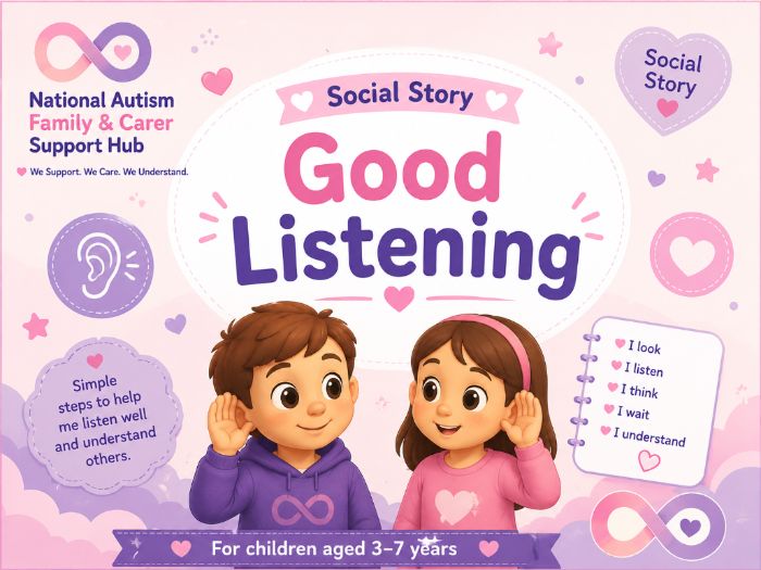 Good Listening Social Story Ages 3–7 (ASD)