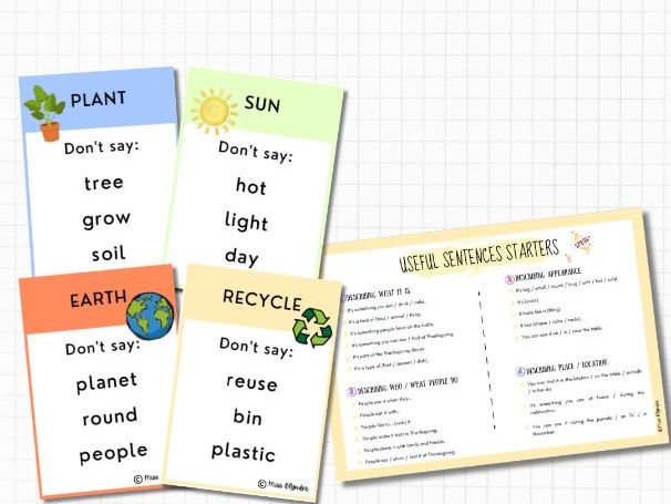 Earth Day Taboo Game – ESL Speaking Activity | Vocabulary Game | No Prep | KS2