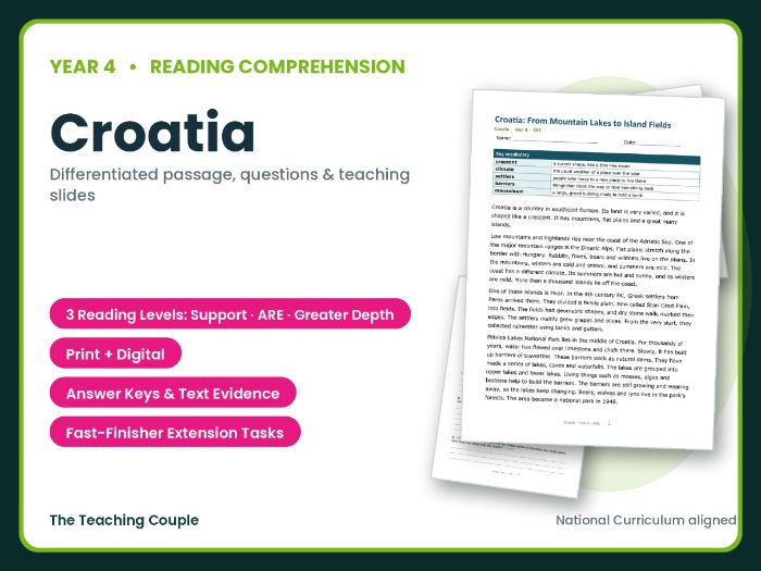 Croatia Reading Comprehension | Year 4 (KS2)