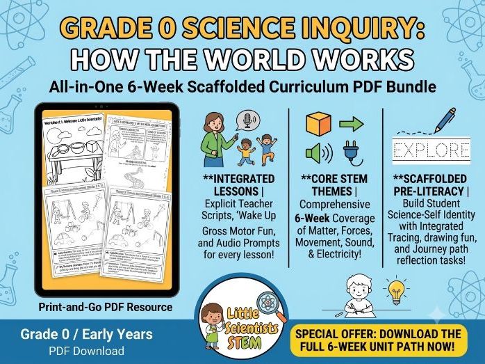 PYP Grade 0 Unit 4: How The World Works! Complete Early Years Science Resource