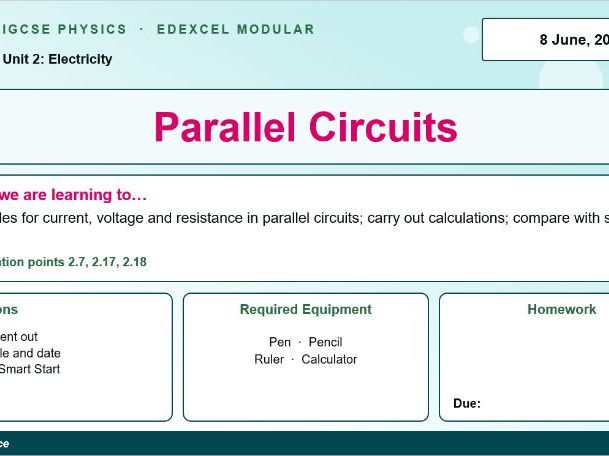 IGCSE Physics: Parallel Circuits | Edexcel Modular | Unit 2 | L7
