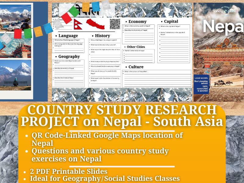 Country Study Research Project - Nepal - Social Studies - South Asia - Himalaya