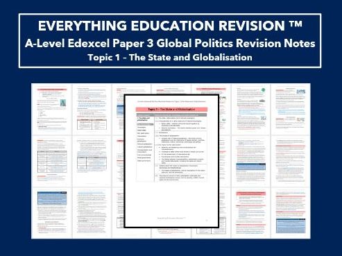 A-Level Edexcel Politics Revision Notes for Topic 3.1 – The State and Globalisation