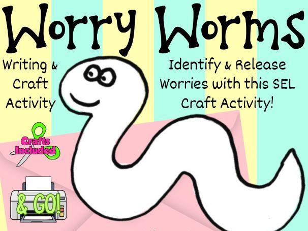 Worry Worms SEL Activity | Anxiety & Feelings Coping Craft | SEL Printable