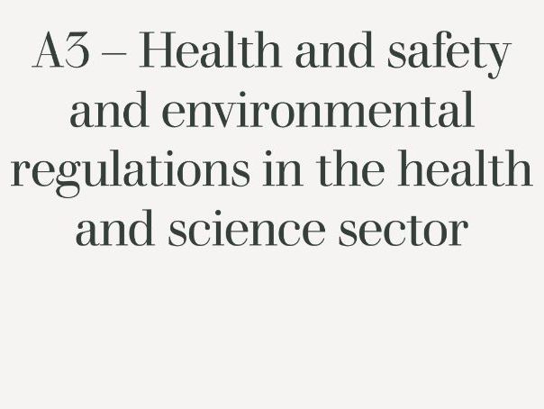 Health and Social care T-level - A3