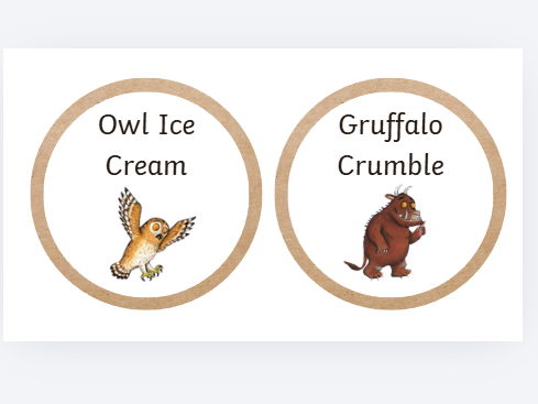 Gruffalo Picnic Labels