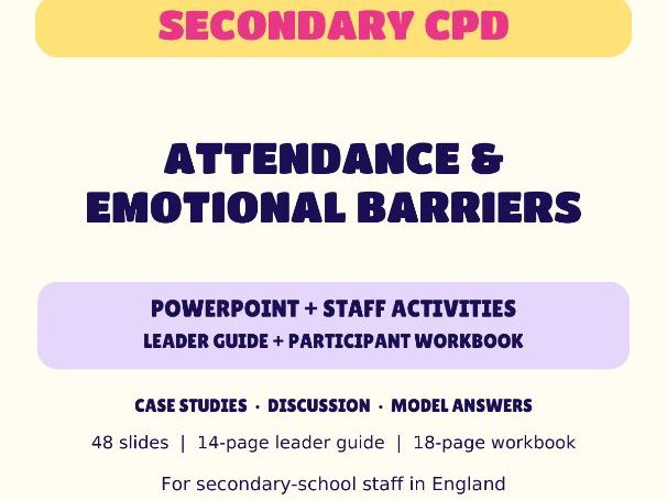 Attendance & Emotional Barriers | Secondary CPD