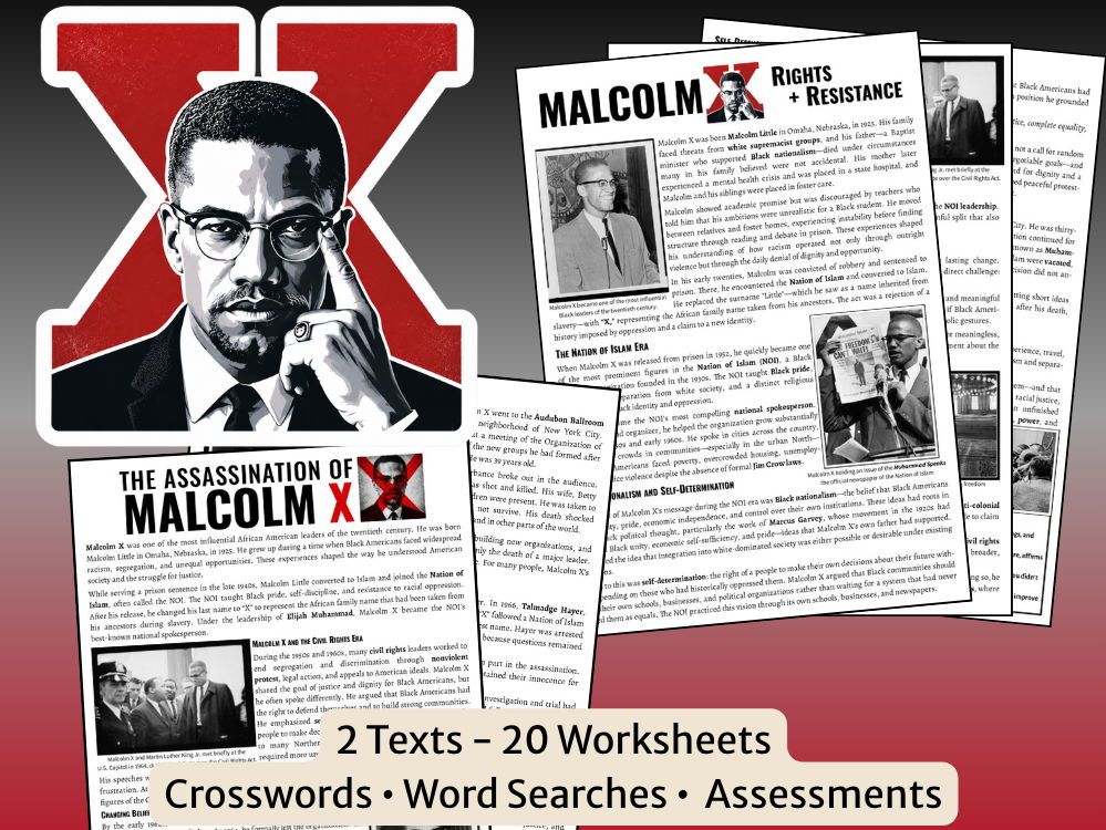 Malcolm X Nonfiction Bundle | KS3 / Years 8–10