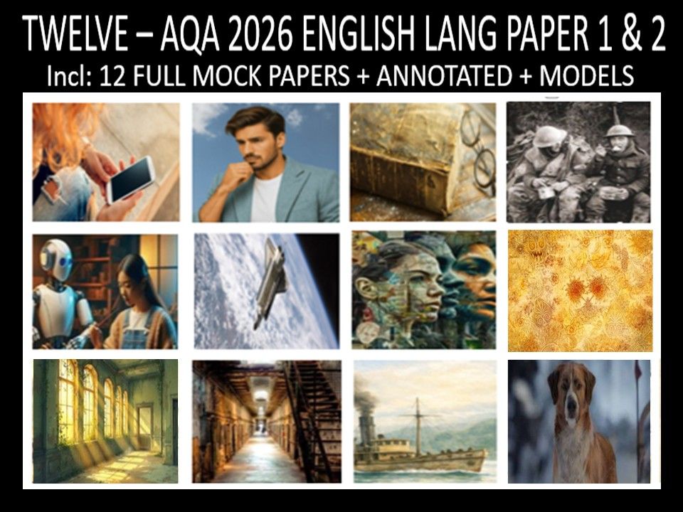 TWELVE - AQA PAPER 1 & 2 | 2026 FULL MOCKS | ANNOTATED | MODELS