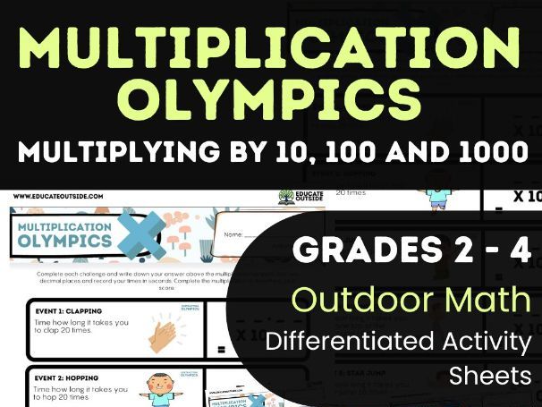 Multiplying by 10, 100 and 1000 – Outdoor Maths Olympics