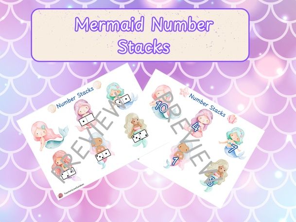 Mermaid Number Stacks (0-10)
