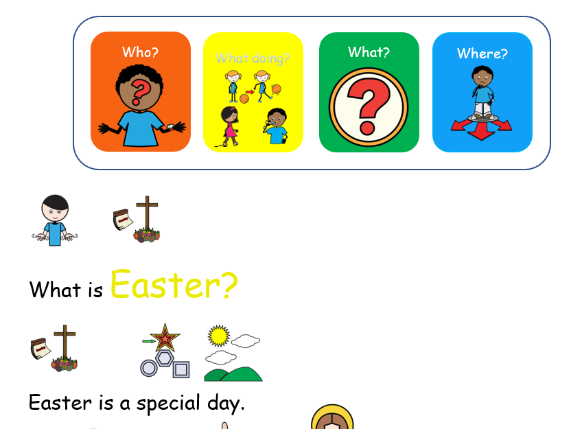 Holy Week colour semantics worksheet