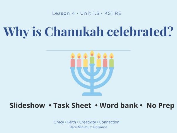 KS1 RE - Judaism: What do Jews believe and how may they live? (Lesson 4 - Why is Hanukkah celebrated