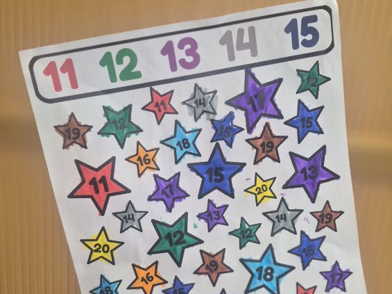 Teen number find and colour