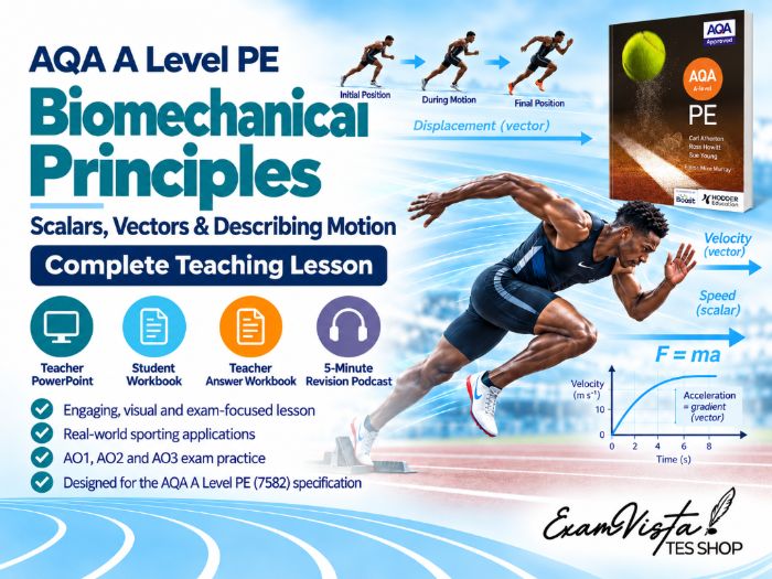 AQA A Level PE Principles of Biomechanics Lesson 2 - Scalars, Vectors & Describing Motion