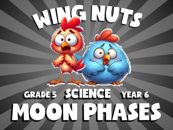 Moon Phases WING NUTS Science Game | No-Prep Year 6 Review Activity