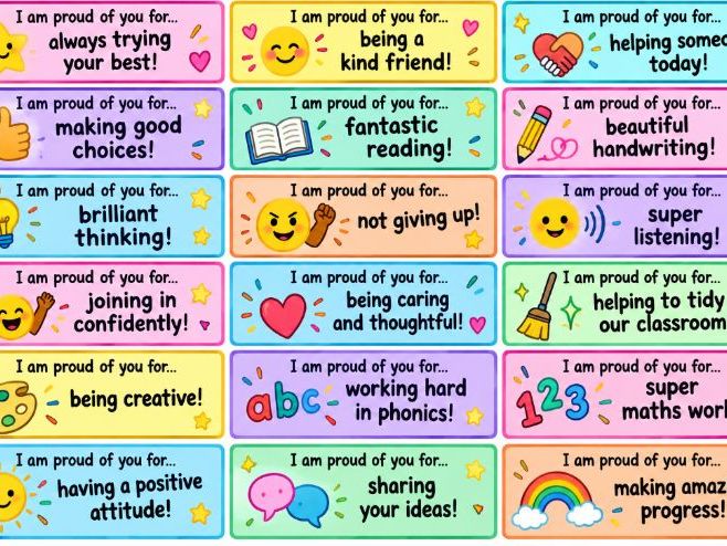 I am proud of you because notes...