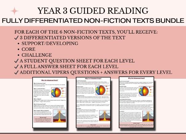 Year 3 Differentiated Non-Fiction Guided Reading Texts