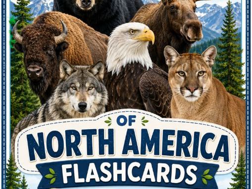Wild Animals of North America Flashcards | 20 Printable Animal Cards