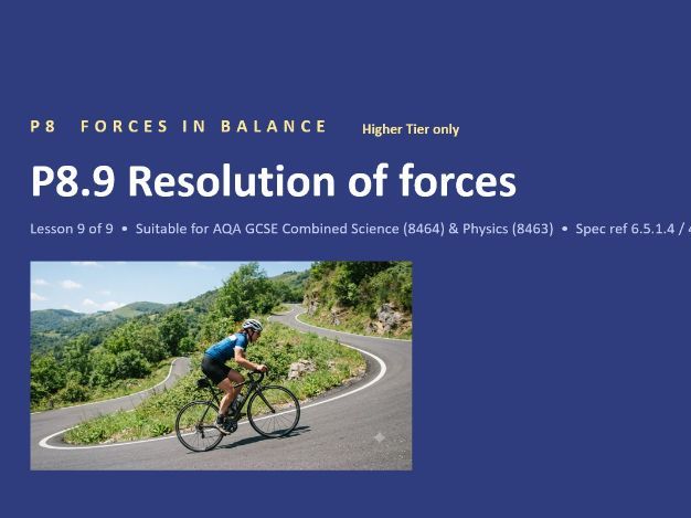 P8.9 Resolution of Forces (AQA GCSE Combined Trilogy and Separate Physics)