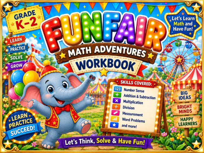 Funfair Math Worksheets | Number Sense, Addition, Skip Counting & Math Activities K–2