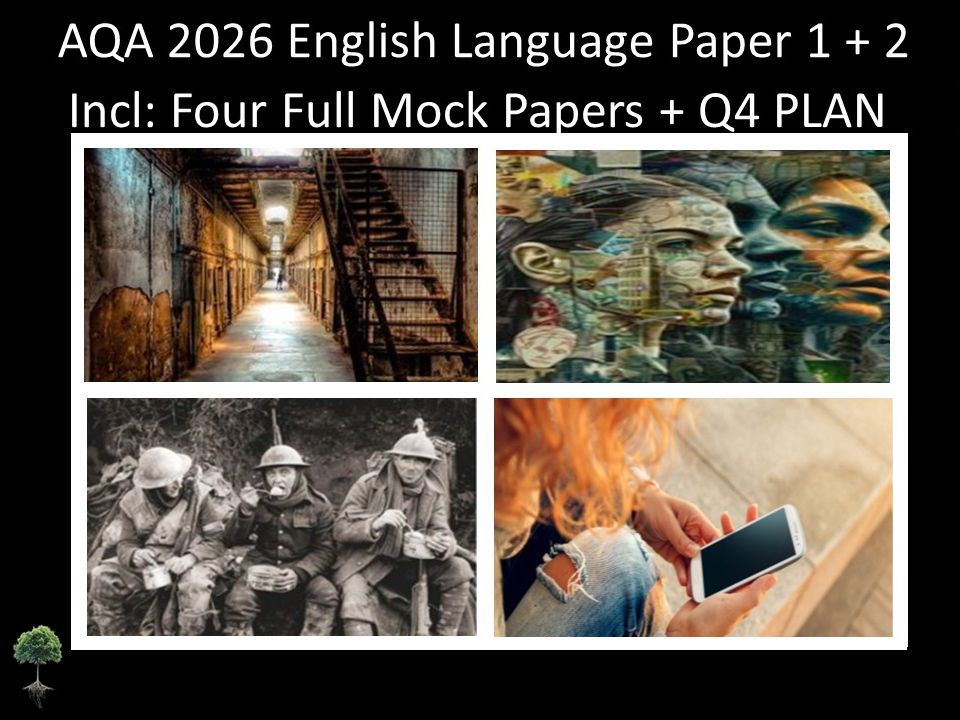 Four AQA 2026 English Language Paper 1 + 2 Full Mocks | Q4 PLAN