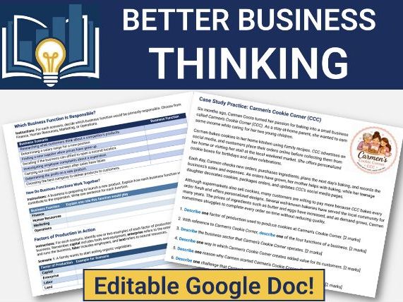 IB Business - 1.1 What is a Business? Content Review (Editable Google Doc)