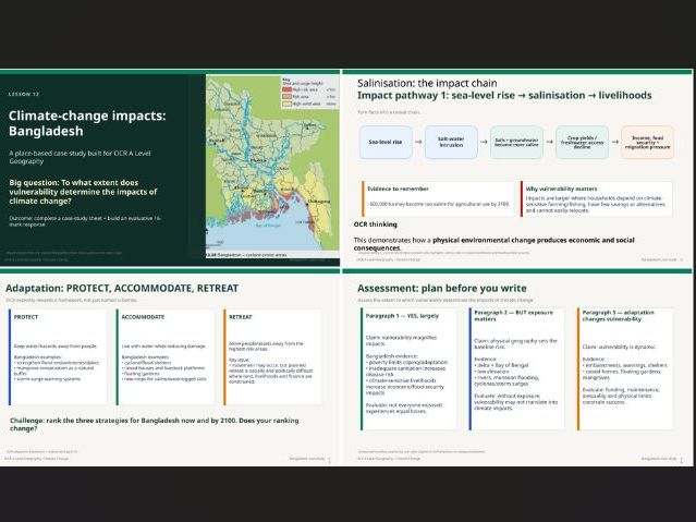 OCR A Level Geography: Climate Change: Case Study Bangladesh