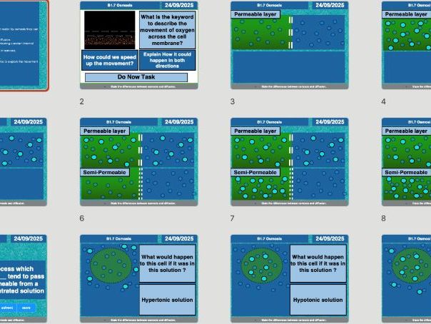 AQA GCSE Biology B1.7 – Osmosis | Full Lesson, Worksheets & Answers (Editable)