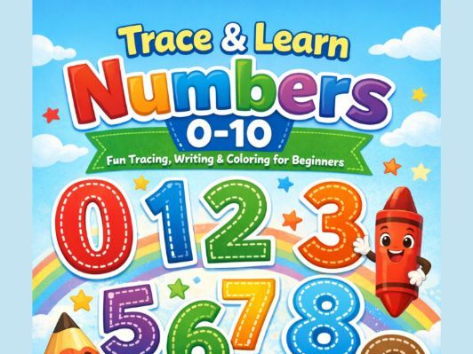 Number Tracing 0–10 Workbook | Preschool & Kindergarten Math | Trace, Write
