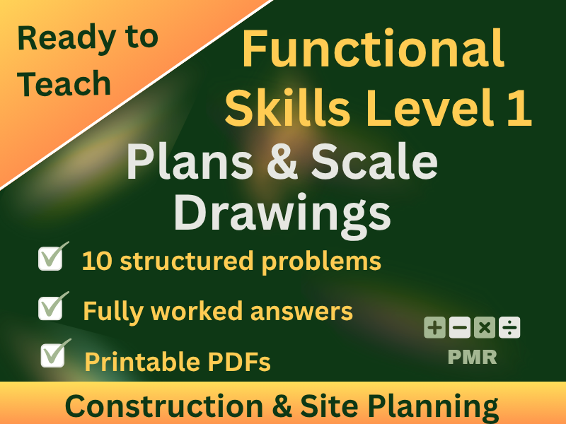 Functional Skills Plans & Scale Drawings L1 Worksheet