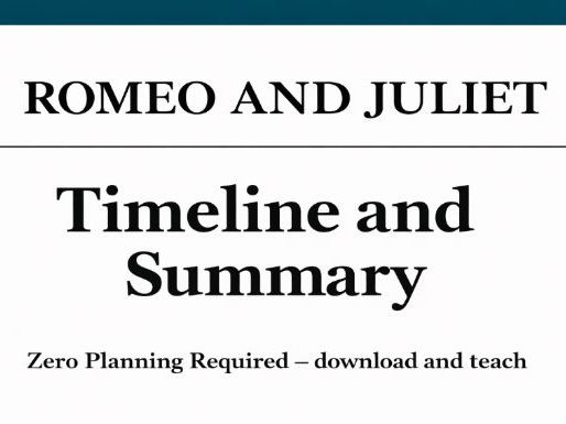 Romeo and Juliet: Summary and Timeline