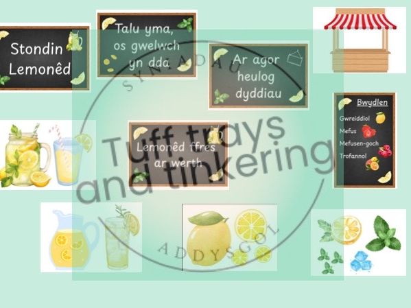 siop role play lemonade  foundation phase Curriculum for Wales Early Years PS1 addysg Cymraeg