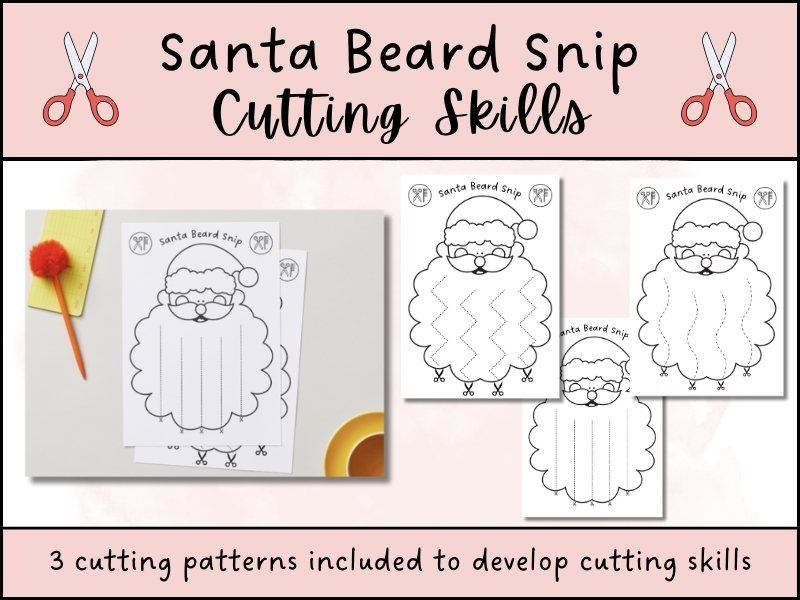 Santa Beard Snip Christmas Cutting Skills