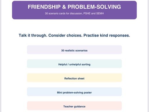 Friendship Problem Solving Scenarios