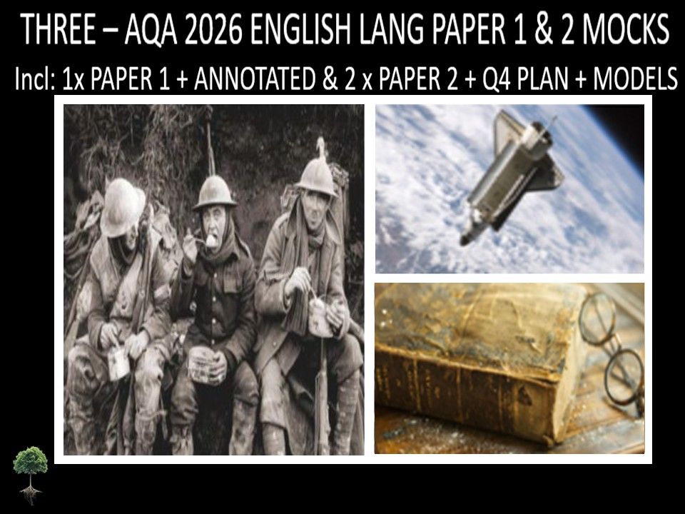 THREE - AQA PAPER 1 & 2 | 2026 FULL MOCKS | ANNOTATED | Q4 PLAN | MODELS