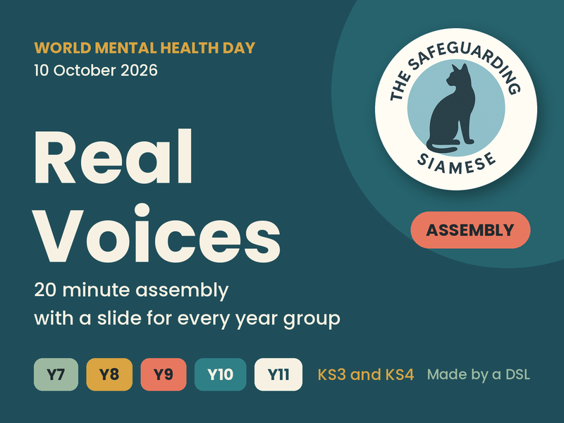 World Mental Health Day 2026 Assembly | 20 Minutes | KS3 and KS4 | Year Group Slides  Description