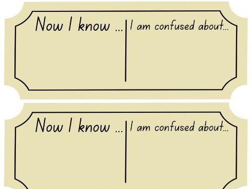 Exit Tickets – 4 Simple End of Lesson Activities (Printable Reflection Templates)