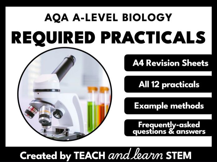 Required Practical AQA A-level Biology Revision Sheets | Revision Notes