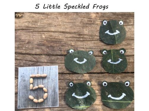 5 Speckled Frogs Number Rhyme Printables